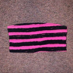 Pink And Black Bandeau Top M